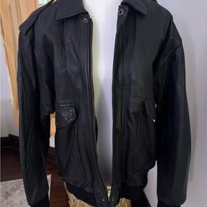 Men's Black Leather Jacket